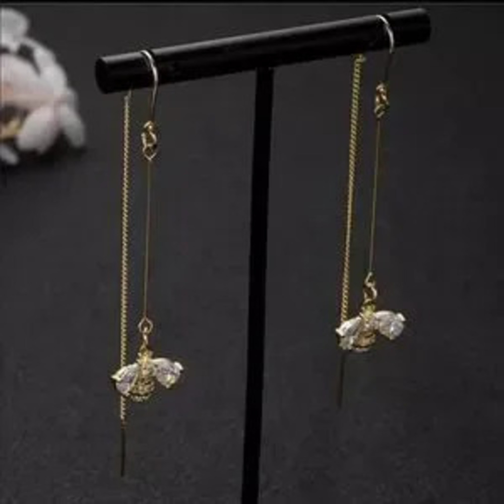 Bee?Tassel Earrings Godl?Plated